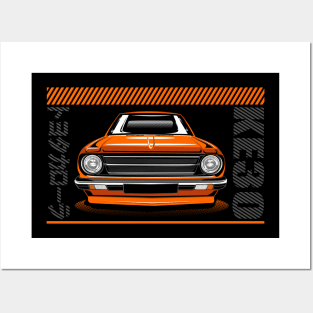 Toyota Corolla Old KE 30 Orange Posters and Art